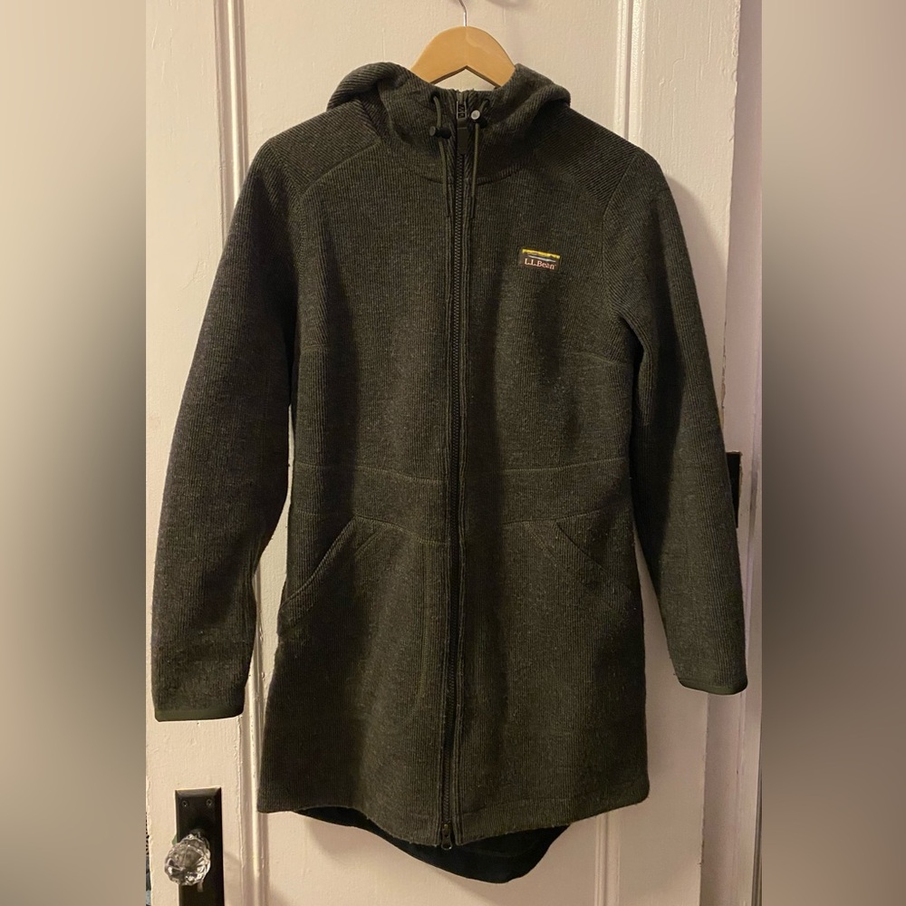 L.L. Bean Women's Bean's WoolTek Coat Deep Forest Heather Size Small